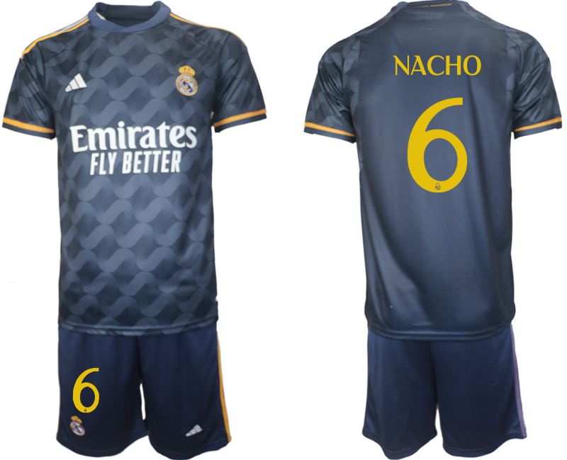 Men 2023-2024 Club Real Madrid away blue #6 Soccer Jersey